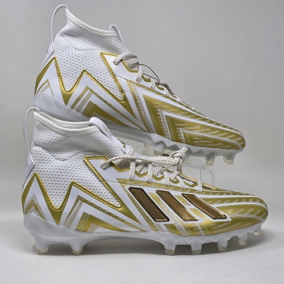 Adidas Freak 23 Inline Gold White Football Cleats HP2445 Men's Size 11 New - Picture 2 of 11
